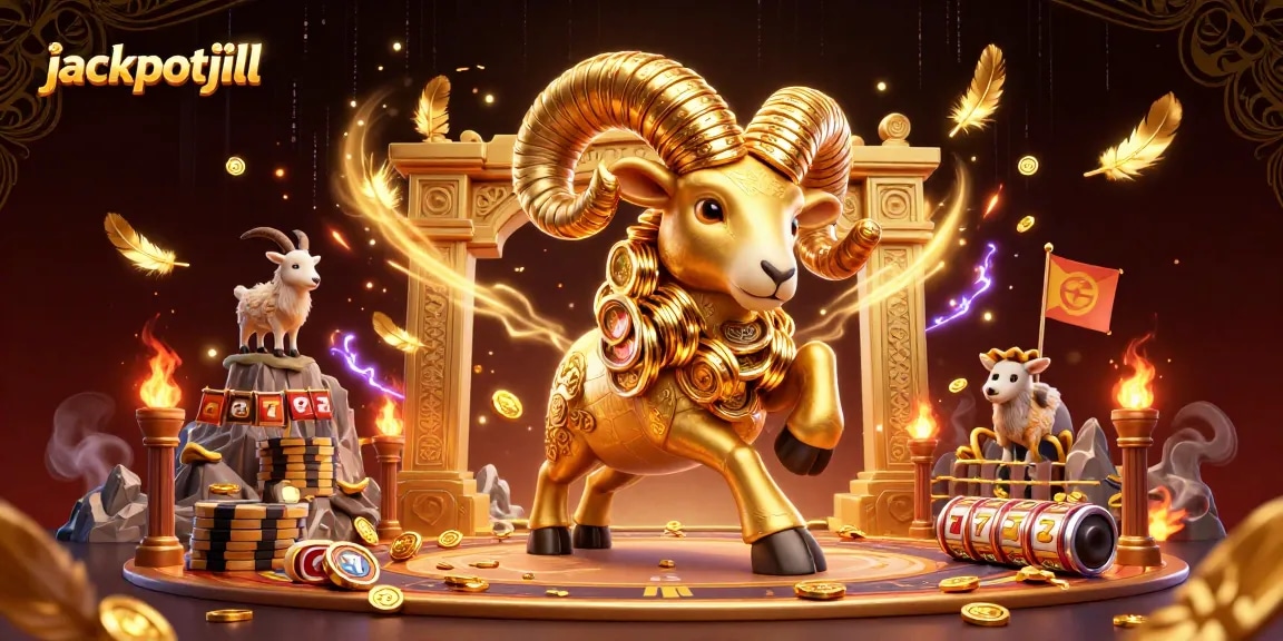 Experience the thrill of jackpotjill in a vibrant casino showdown with a golden ram!