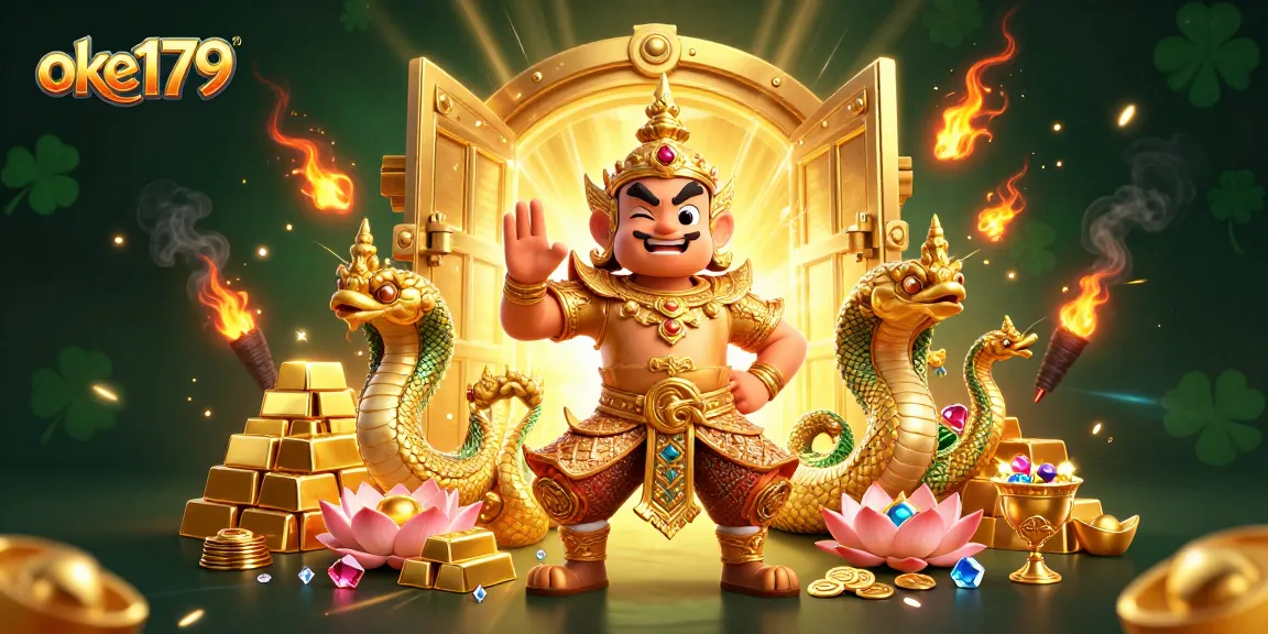 Players can experience the thrill of betting with OKE179, featuring vibrant 3D casino elements.