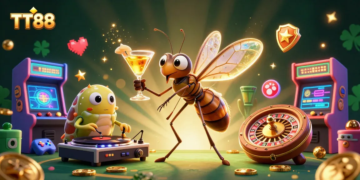 Experience excitement at TT88 with a vibrant 3D casino scene packed with games and fun.