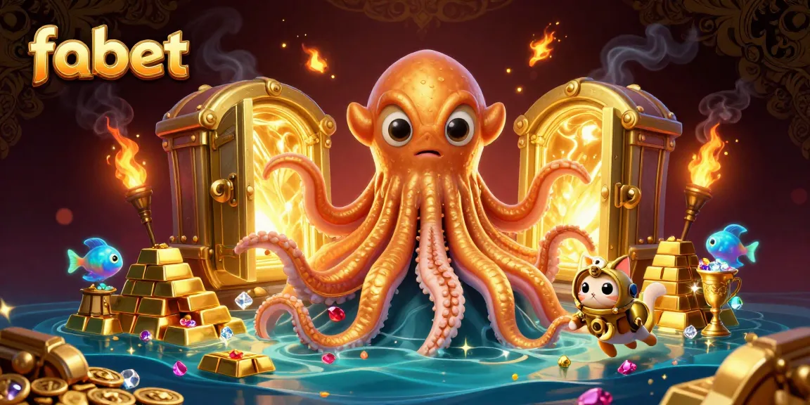 Experience exciting gaming adventures at fabet, where a gold-rich underwater scene unfolds.